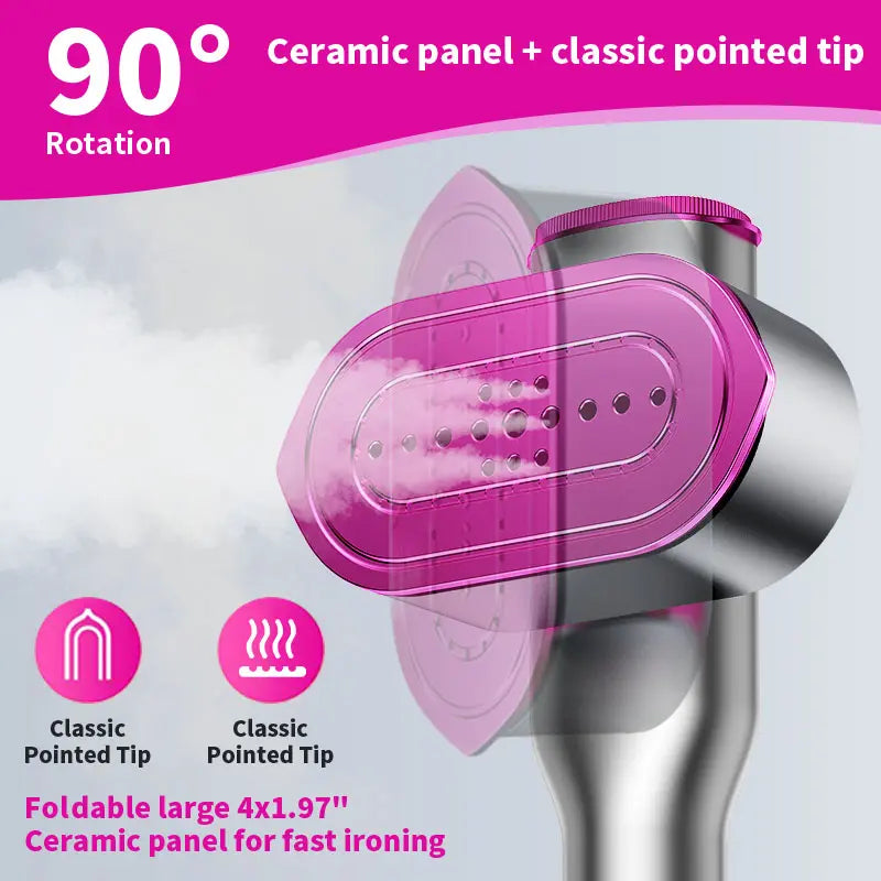 Dr.Flash Garment Steamer for Clothes, Portable Travel Clothing Steamer Iron, 7 Mode with LED Display, 15S Fast Heating, 90° Swivel Handle, New Year Gift Tiktokshopbacktoschool